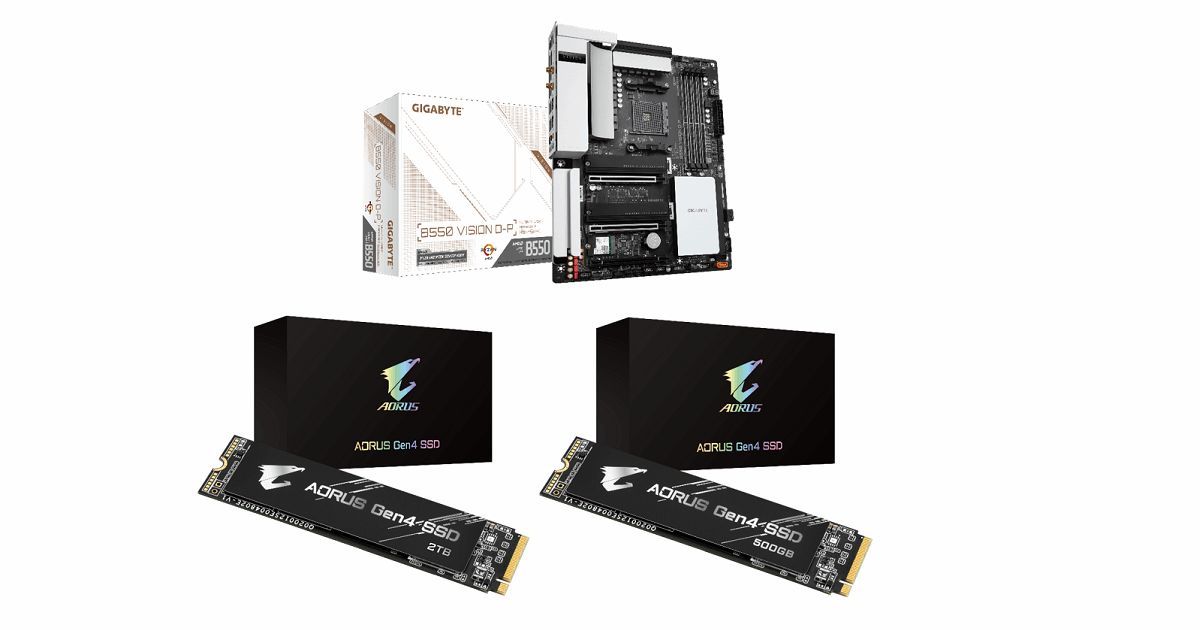 GIGABYTE B550 VISION マザーボードおよび Gen4 SSD 新製品 - GIGABYTE