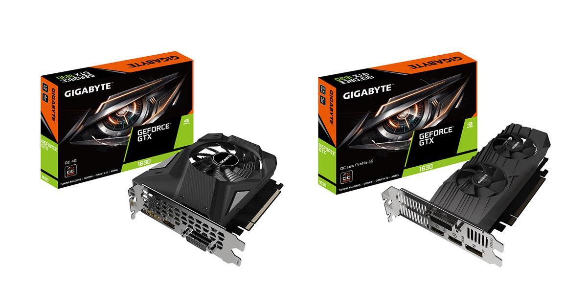 GIGABYTE lanza las tarjetas gráficas NVIDIA GeForce® serie GTX 1630