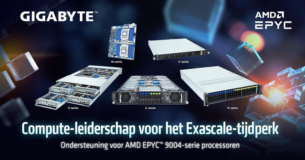 GIGABYTE levert een uitgebreide portfolio van Enterprise oplossingen met AMD EPYC™ 9004-serie processoren