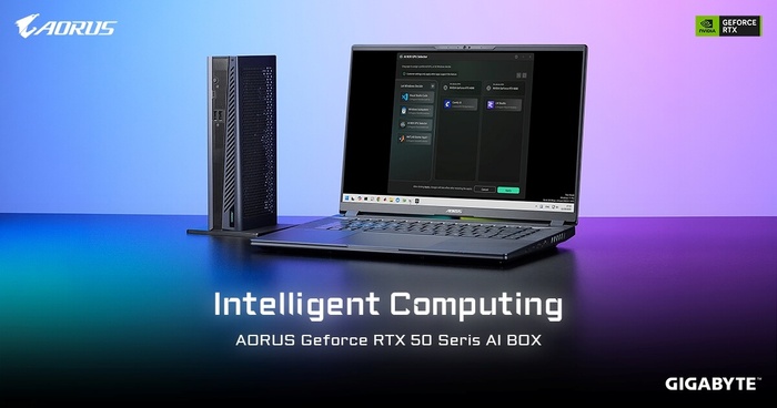 GIGABYTE AORUS GeForce RTX™ 50 Series AI BOX Brings Desktop-Class Computing Power and Accessible AI Ecosystem to Ultrabook Laptops