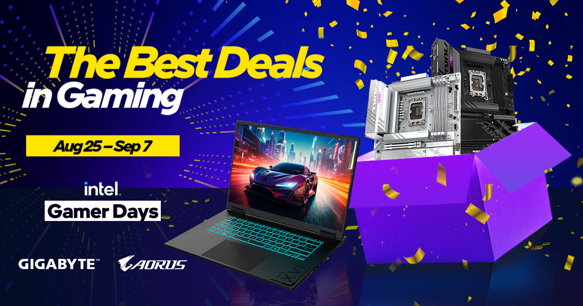 GIGABYTE Powers Up Intel Gamer Days 2025 with Exclusive Deals on Laptops & Motherboards